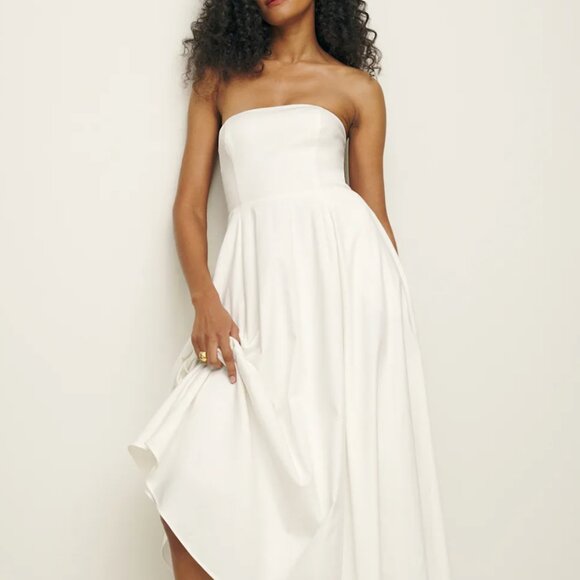 Reformation Astoria Dress in White (Size 4) | Worn once, in perfect condition - Picture 2 of 3
